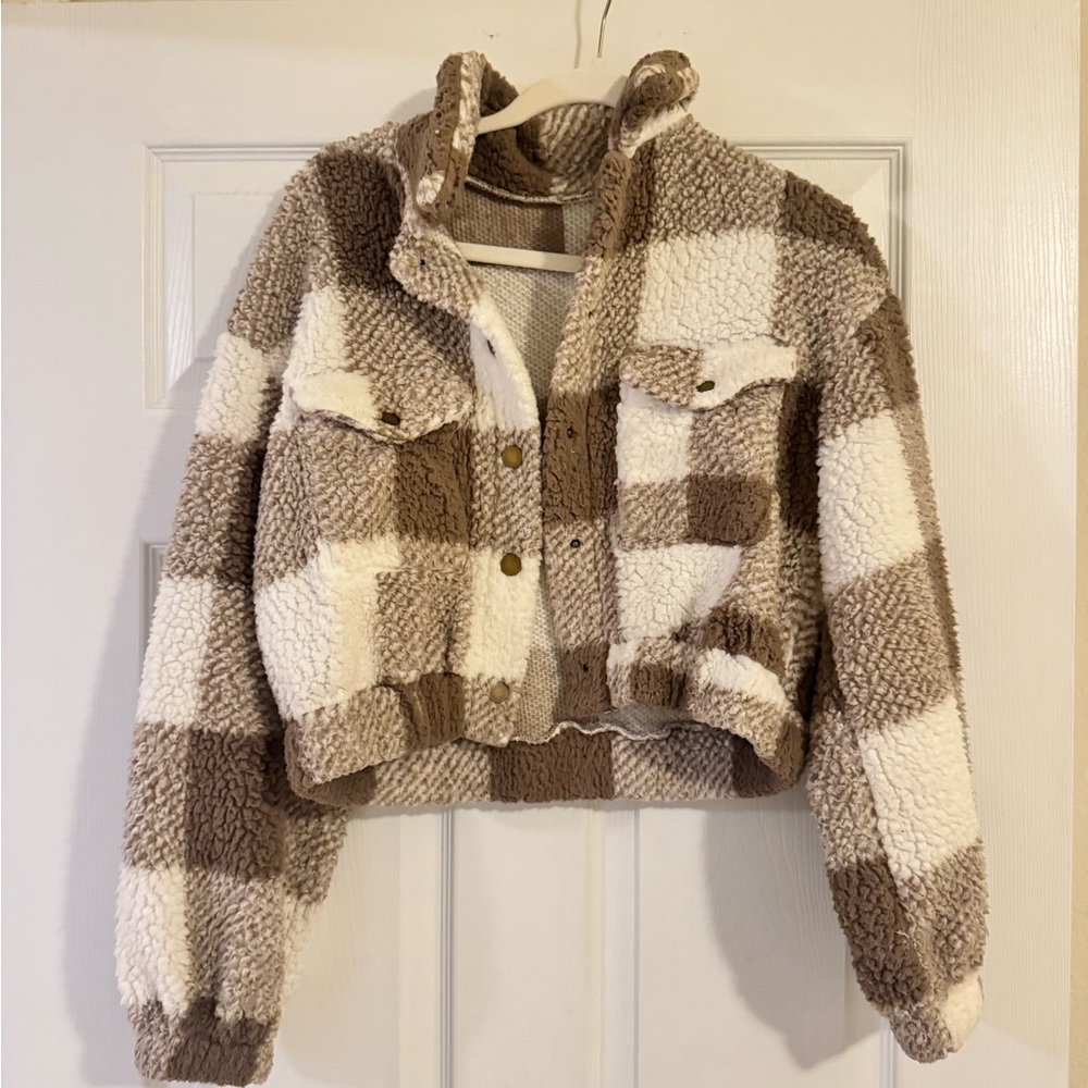 Cozy Plaid Sherpa Jacket